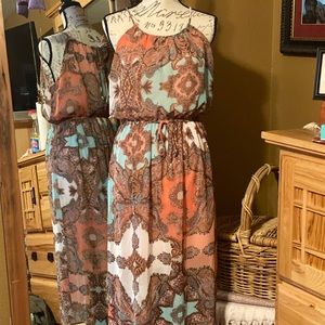 🍁Pretty Boho Print Maxi Dress